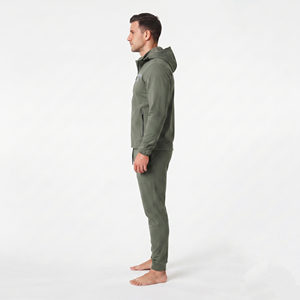<b>Men's</b> Nylon <b>Polyester</b> Tracksuit Set Full Zip Hoodie Hooded Jacket <b>Jogger</b> Pants Solid Color Two Piece Set For <b>Men</b> - Product Image 4