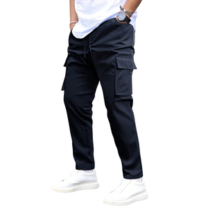Custom Mens Cargo Jogger Pants 100% Cotton Canvas Casual Multi Pocket Drawstring Waist Outdoor Work Wear Comfort Fit - Product Image 1