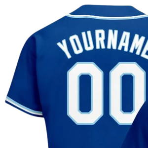 Royal White Light Blue Baseball Jersey for Men Button Down Team Uniform Breathable Lightweight <b>Athletic</b> Tournament Sports - Product Image 4
