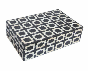Handmade Bone Inlay Trinket Jewelry <b>Box</b> with <b>Floral</b> Pattern Wooden Organizer for Luxury Home Décor Accessories - Product Image 3