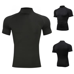 Camiseta de Compresión de Cuello Alto, Ropa Deportiva de Secado Rápido, Personalizable con Logotipo, para Ejercicio, Ciclismo y Natación, para Hombre - Product Image 2
