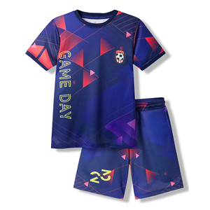 Uniforme de Fútbol Sublimado Personalizado Unisex para Niños, Ropa Deportiva para Equipos de Fútbol, Conjunto de Camisetas y Pantalones Cortos para Niños y Jóvenes - Product Image 1
