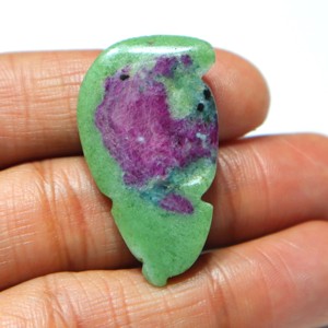 Cabujón de Zoisita Rubí Natural Tallado, Gema de Rubí Tallada a Mano, Piedra Suelta Lisa, Proveedor Mayorista para Joyería - Product Image 3