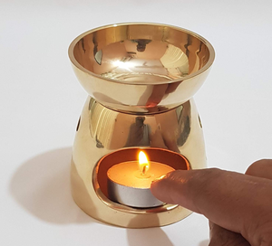Solid Brass <b>Oil</b> <b>Burner</b> <b>Oil</b> Diffuser Handmade Aromatherapy Fragrance Lamp Decorative Home Decor <b>Scent</b> Diffuser for Essential <b>Oils</b> - Product Image 4