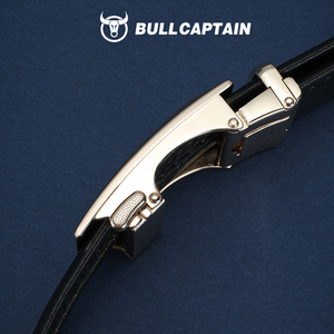 Ceinture homme BULLCAPTAIN, cuir de vachette véritable, boucle automatique, design décontracté, sangle en cuir de vachette pour homme. - Product Image 5