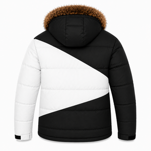 Wholesale Mens Heavyweight Puffer <b>Jacket</b> Ripstop Nylon Shell Custom Rubber Patch Warm Faux <b>Fur</b> <b>Hood</b> Parka - Product Image 3