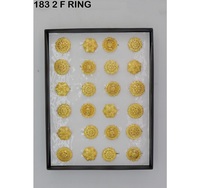 Anillos Redondos Artificiales de Aleación Chapados en Oro Tradicional al por Mayor para Unisex, Anillos de Dedo Elegantes para Bodas y Fiestas