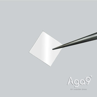Plaque de diamant monocristallin carrée Aga9 Systems 3x3mm, polie des deux côtés