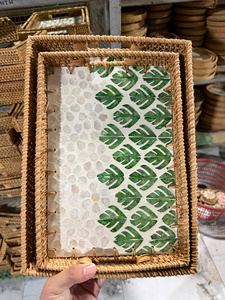 Cesta de Frutas de Bambú y Ratán Natural Hecha a Mano, Bandeja Tejida para Almacenamiento de Alimentos, Decoración para Cocina, Sala de Estar y Hogar - Product Image 3