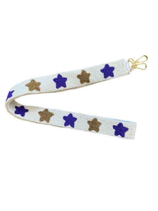 Sangle de sac brodée à la main en perles, avec lettres blanches, large, pour sac bandoulière, accessoire de remplacement pour sac à main - Product Image 6