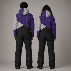 Traje de Esquí Personalizado Unisex con Bloques de Color, Chaqueta y Pantalones Impermeables y Aislantes, Fabricante y Proveedor de Ropa Deportiva al por Mayor - Product Image 4