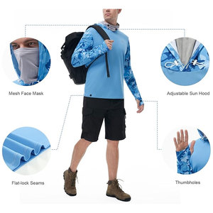 Haut de pêche performant pour homme avec protection solaire UPF 50+, manches longues, respirant, séchage rapide, léger, pour activités de plein air - Product Image 3