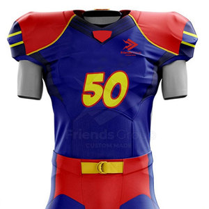 Conjunto de Camisetas de Fútbol Americano Personalizadas con Transferencia Térmica, Secado Rápido, 100% Poliéster, Cuello en V, Tallas Grandes, Uniformes para Hombres Adultos - Product Image 3