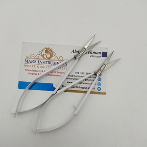 Matte White High Quality Eyebrow Eyelash <b>Spring</b> Scissors Stainless Steel Solid - Product Image 1