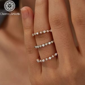 Charm_Jewells IGI Certified 3 GM <b>Silver</b> Gold Plated Cushion Cut Moissanite <b>Eternity</b> Band Prong Setting Women's Classic <b>Ring</b> - Product Image 6