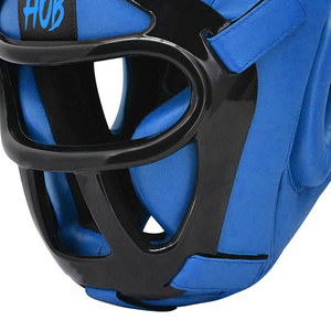 Protector de Cabeza para Boxeo HOB, de Cuero PU, Resistente a Impactos, Protector Facial para Adultos, Unisex, para Entrenamiento, Azul - Product Image 3