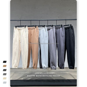 BE251 Custom Logo Knit Cotton <b>Sherpa</b> <b>Fleece</b> Male Tracksuit Jacket <b>Mens</b> Full Zip Up <b>Hoodie</b> Two Piece Pants Hoodies Set - Product Image 5