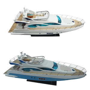 Modèle de bateau en bois Premium Azimut 64 Flybridge |   Yacht de luxe au meilleur prix |   Meilleur bateau en bois artisanal, yacht de luxe à expédier - Product Image 2