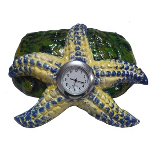 <b>Clock</b> Home Decor Item and Showpiece Item Corporate Gifted Star Fish <b>Clock</b> Diwali Gifted Unique Design <b>Clock</b> Decorative Object - Product Image 1