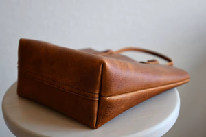 Bolso de Mano de Cuero Genuino, Bolso Tote Pequeño para Mujer, Estilo Retro, Casual, Personalizable al por Mayor, para Compras - Product Image 6