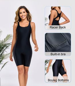 High Quality Women's Spandex/Polyester <b>Bodysuit</b> One-Piece Swimwear Print Appliques Removable Padded Quick Dry Breathable Anti-UV - Product Image 3