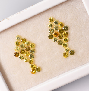 Zafiro amarillo natural de 2 mm, piedra preciosa redonda suelta, pequeña, calibrada, para la fabricación de joyas. - Product Image 2