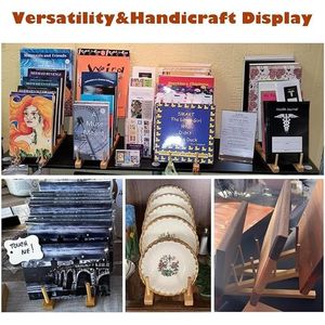 2 supports de rangement en bambou pour égouttoir, porte-assiettes en bois, support pour couvercles de casseroles, organisateur de cuisine pour assiettes, bols et tasses - Product Image 2