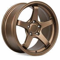 Jantes en aluminium forgé 6061-T6 JTO à 5 branches étoilées, finition bronze satiné, concave profond, 18-22 pouces, 5x108/112/120 pour Audi