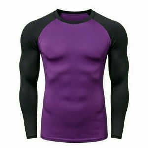 Unisex MMA Rash Guard <b>Compression</b> <b>Shirt</b> Long Sleeve Breathable Quick Dry Spandex/Polyester Customizable Fitness Apparel - Product Image 4