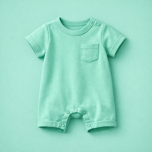 ชุดรอมเปอร์เด็กทารกผ้าฝ้ายออร์แกนิค แขนสั้น เนื้อผ้านุ่มพิเศษ ระบายอากาศได้ดี ป้องกันรอยยับ ชุดบอดี้สูทเด็กทารก ติดกระดุมแป๊ก สำหรับใส่ทุกวัน - Product Image 5