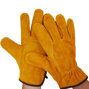 Gants de travail en coton jaune et gris, durables, pour l'extérieur, longueur poignet, style uni, utilisation quatre saisons - Product Image 6