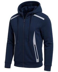 Sudadera con Capucha ROCK para Hombre, Invierno, Ecológica, Antiarrugas, Antipilling, Antiretracción, Forro Polar Sherpa, Poliéster/Algodón, Reflectante - Product Image 2
