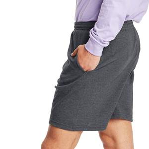Shorts pour hommes de style urbain 100% coton, grande taille, longueur genou, avec poches latérales, taille élastique, séchage rapide et motif imprimé - Product Image 2
