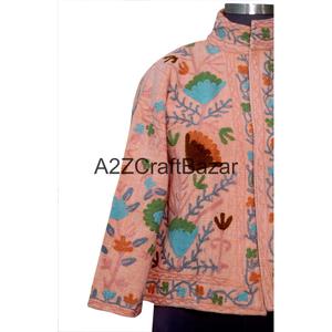 Chaqueta Suzani TNT Tejida a Mano 100% Algodón, Abrigo Bordado para Mujer, Forro de Algodón Transpirable, Estampado Floral, Primavera Verano - Product Image 2