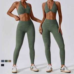 Conjunto de Yoga Informal y Transpirable de Primera Calidad para Mujer, Diseño Personalizado, Alta Calidad, Bajo Precio, Spandex y Algodón - Product Image 5