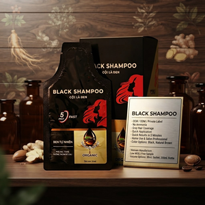 Conception d'emballage personnalisé pour shampooing pour cheveux gris, sachet à application rapide - Product Image 1