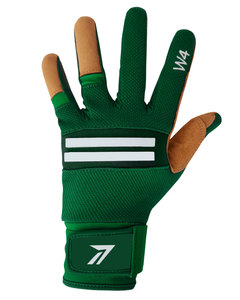 Guantes de Bateo de Béisbol y Sóftbol de Piel de Oveja Premium, Color Azul Marino, Palma Perforada Color Bronceado, Agarre Antivibración, Diseño Elegante - Product Image 1