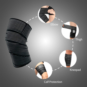 High Elastic Neoprene Breathable Adjustable Weightlifting <b>Knee</b> <b>Support</b> Wrap Thigh Calf Compression <b>Strap</b> Ankle <b>Support</b> for <b>Knee</b> - Product Image 2
