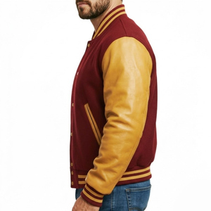 Chaqueta Varsity Personalizada con el Mejor Diseño y Logotipo Impreso para Hombre, Precio al por Mayor, Chaqueta de Invierno Cortavientos para Hombre - Product Image 3