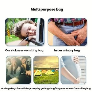 Sacchetto Portatile Anti-Vomito per Viaggi, Comodo Contenitore per Mal di Movimento e Nausea Mattutina, Uso in Auto, Deodorante - Product Image 2