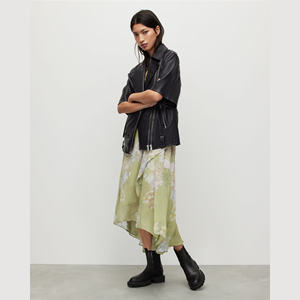 Nouvelle arrivée, prix d'usine, veste en cuir personnalisée imprimée pour femmes, vêtements pour femmes, veste de moto en cuir véritable, streetwear pour femmes - Product Image 5