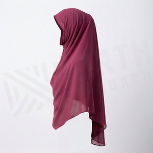 Hiyab de Chifón de Color Sólido para Mujer, Transpirable, para Uso Diario, Pañuelo Islámico - Product Image 3
