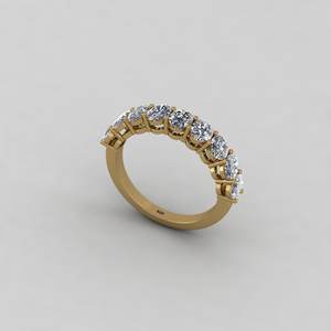 Anillo Clásico de Plata 925 Chapado en Oro con Piedra Ovalada, Engaste de Media Eternidad con Garras, Anillo de Compromiso y Aniversario Brillante NZ, Alta Joyería - Product Image 5