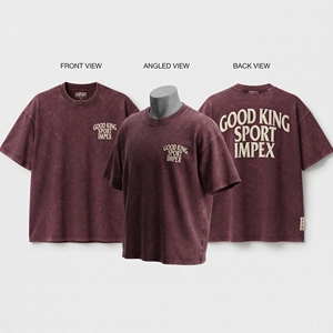 T-shirt surdimensionné vintage personnalisé en coton épais délavé à l'acide, avec épaules tombantes et imprimé graphique en relief, pour homme, style streetwear, tee-shirt vierge - Product Image 4