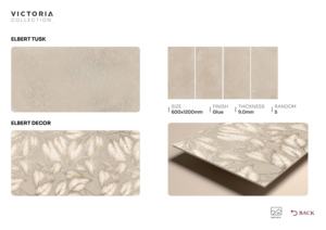 Azulejos de porcelana con superficie de pegamento de diseño, tamaño 600X1200, azulejos de gran formato premium para decoración de paredes y pisos interiores. - Product Image 3