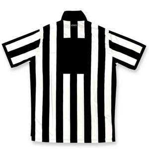 Camiseta de árbitro deportiva personalizada, camiseta de fútbol, uniforme de fútbol, ropa de árbitro negra y blanca, polo de árbitro con bolsillo - Product Image 2