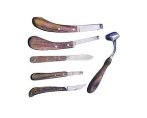 Veterinary Hoof Knife Set Stainless Steel Farrier Hoof <b>Trimming</b> & Care Tools with <b>Wooden</b> Handles for Horse, Cattle & Livestock - Product Image 5
