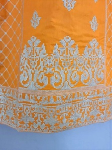2021 Venta caliente traje de algodón bordado indio paquistaní listo Salwar Kameez con camisa de rayón de lino de seda ropa de vestir - Product Image 3