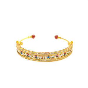 Ramlaxman Fashion Pearl and Jade Kada <b>Bangle</b> <b>Bracelet</b> for Engagement - Product Image 1