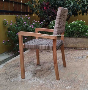 Stacking Rattan <b>Chair</b> Teak Wood Patio Garden <b>Stackable</b> <b>Chairs</b> Indonesia <b>Outdoor</b> Furniture - Product Image 4